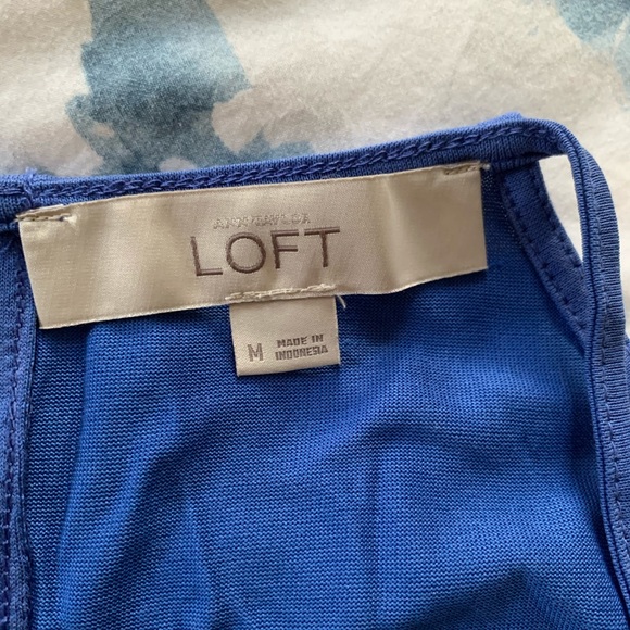 LOFT Blue Halter Blouse - Picture 4 of 5
